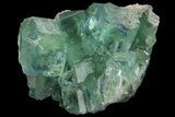 Blue-Green Fluorite on Druzy Quartz - China #139785-1